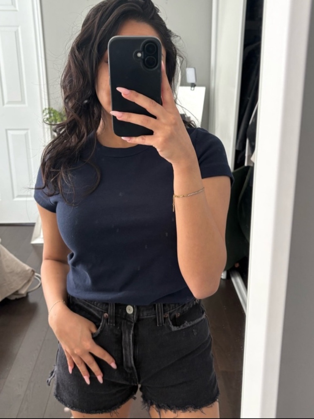 🩳2 FOR $20🩳 Abercrombie The Mom Short High Rise Black Denim